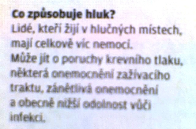 co zpúsobuje hluk