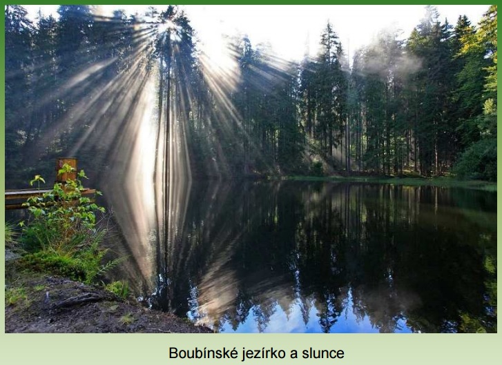 Boubínské jezero a Slunce