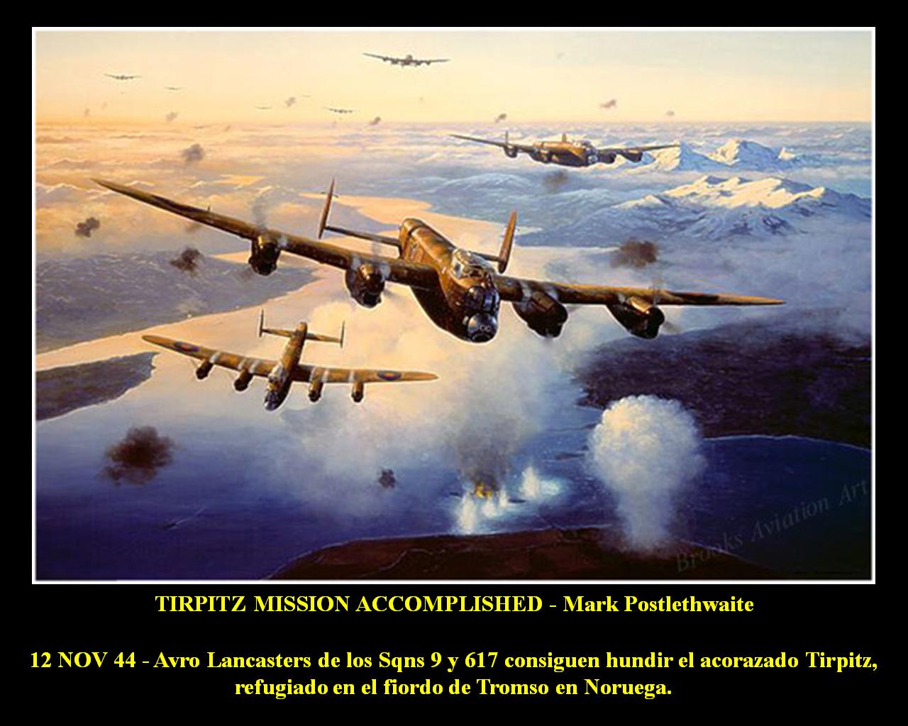 Tirpitz and Avro Lancaster