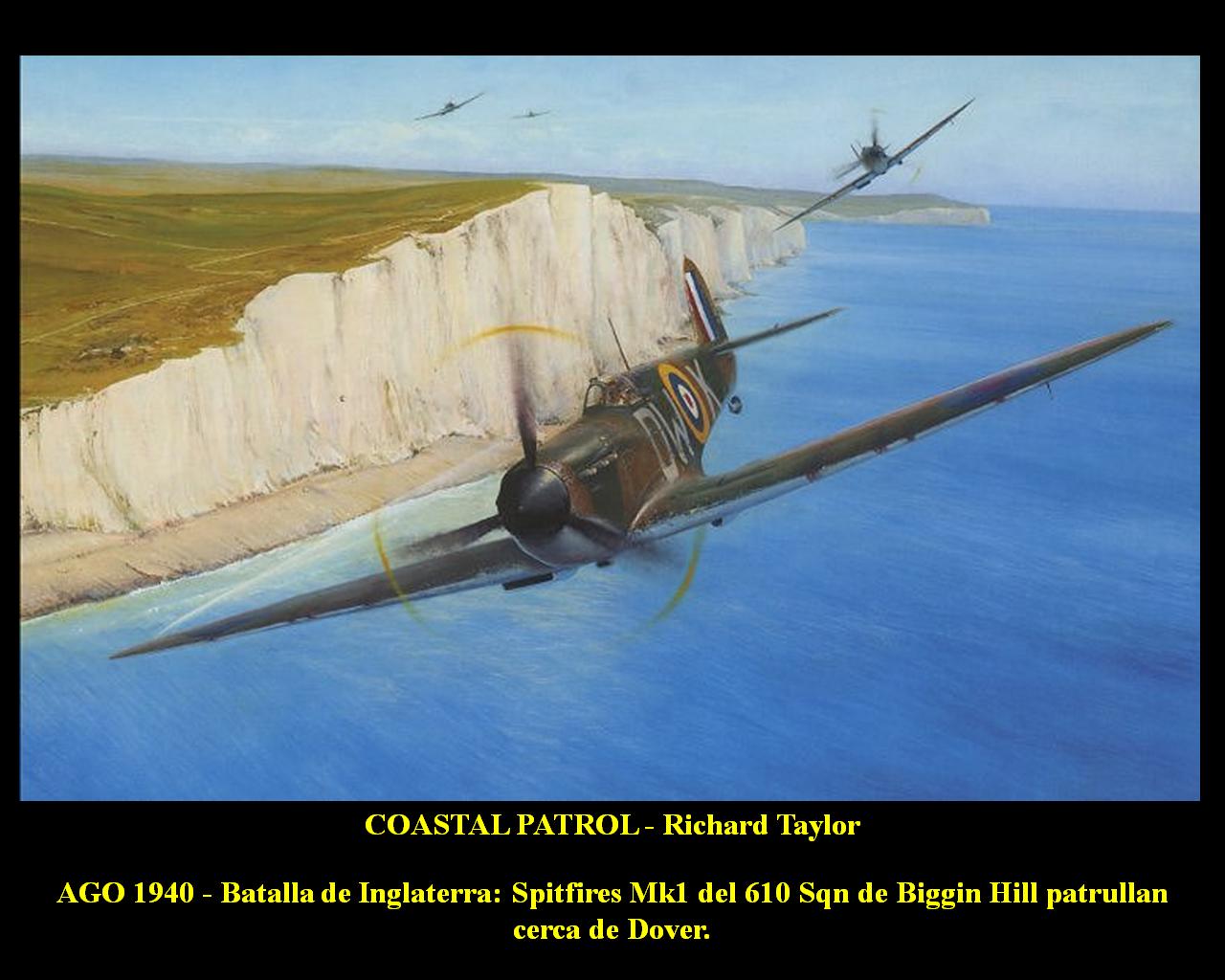 Spitfires MK1 over Dover